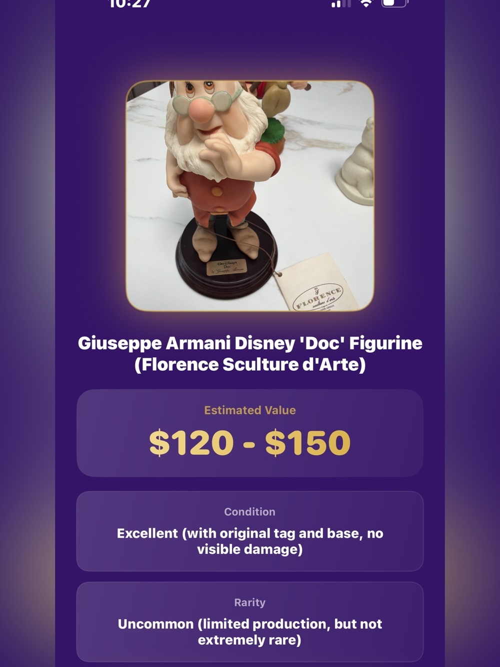 Disney Doc Snow White Figure in Orange and Mint